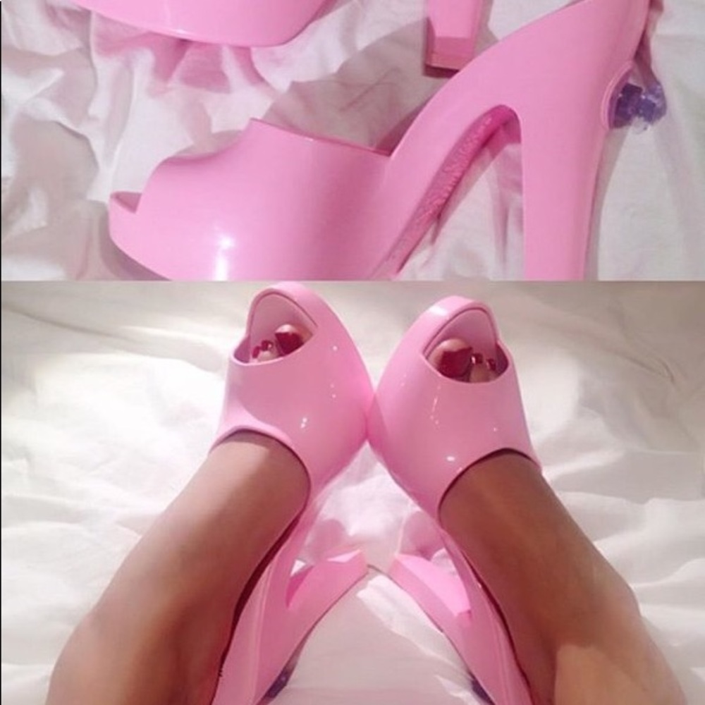 Jeremy Scott x Melissa Inflatable Barbie Mules